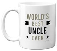 Best Uncle Gifts - World's Best Uncle Ever - Birthday Presents for Perfect Christmas from Niece Nephew, Mug for Him, 11oz Ceramic Dishwasher Microwave Safe Mugs Made in UK