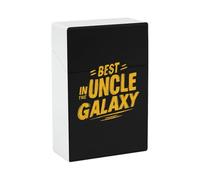 Best Uncle in The Galaxy Fashion Cigarette Case Holder Flip Top Closure Card Pill Box 3.8×2.4×1.1 Inches