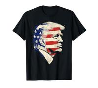 Best US President Portrait Face American Flag T-Shirt