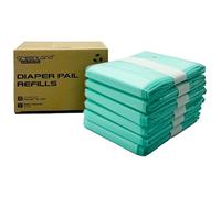 Best Value Eco-Friendly Refills for Korbell Diaper Pails 6-Pack (Blue - Mini 9L)