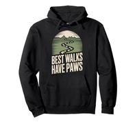Best Walks Have Paws Prints Path Hiking Nature Quote Pullover Hoodie