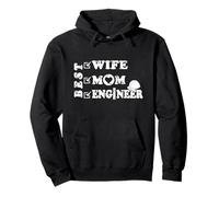 Best Wife, Mom & Engineer - Empowered Women’s Artwork Pullover Hoodie