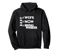 Best Wife, Mom & Social Worker- Empowered Women’s Artwork Pullover Hoodie
