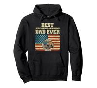 Best Wire Haired Dachshund Dad ever - American Flag Pullover Hoodie