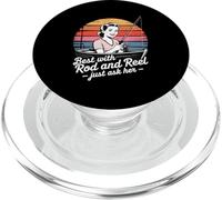 Best With Rod And Reel Just Ask Her Retro PopSockets PopGrip for MagSafe