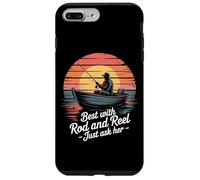 Best With Rod And Reel Just Ask Her Sunset Fishing Case for iPhone 7 Plus/8 Plus