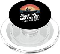 Best With Rod And Reel Just Ask Her Vintage PopSockets PopGrip for MagSafe