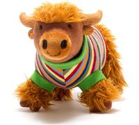 Best Years | Highland Cow Soft Toy with Rainbow Stripe Jumper | Original Knitted Design | Adorable & Ethically Sourced for Kids of all Ages | Machine Washable & Suitable from Birth