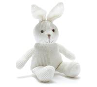 Best Years Knitted Organic Cotton White Bunny Rabbit Baby Rattle. Suitable from Birth