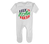 Best Zombie Party [HALLO19] Baby Romper Jumpsuit with feet, 3-6 Months, White