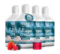 Best4Group x4 Pack Marine Collagen 2.2 Liquid 10000mg Sugar-Free Ready to Drink Berry Flavour, Hyaluronic Acid, Pure Peptide, Vitamin B5, B6, B7, C, D3