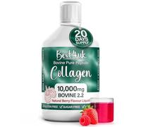 Best4uk x1 Pack Bovine Grass-Fed Collagen 2.2 Liquid 10000mg Sugar Free Ready to Drink Berry Flavour, Hyaluronic Acid, Pure Peptide, Vitamins C, B5, B6, B7, B12, D3