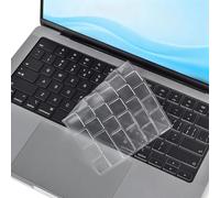 Bestac Ultra Thin Clear Keyboard Cover, Compatible with 2021-2025 M1/M2/M3/M4/M5 Pro/Max MacBook Pro 14/16 & MacBook Air 13/15, US ANSI Layout (Clear)