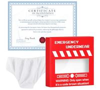 BestaFiesta Funny Gift For Him Emergency Underwear Pants For Birthdays Funny Joke Gift For Retirement Birthdays Christmas Secret Santa 40th Birthday 50th Birthdays 60th Birthday Red