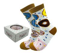 BestaFiesta Funny Secret Santa Gift Donought Socks In Box Christmas Stocking Filler Novelty Socks One Size Funny Gifts For Him Funny Gifts For Her Mum Dad Funny Presents