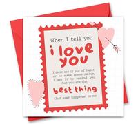 BestaFiesta Valentine's Day Card for Him or Her - Funny Social Media Inspired Greeting Card - Perfect for Boyfriend, Girlfriend, Husband, Wife or Fiancé/Fiancée