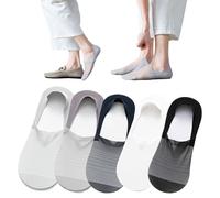 Bestag 5 Pairs No Show Socks Men Invisible Ice Silk for Mens No Show Socks, Sock Set 3, One Size