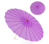 Bestage 33" Purple Silk Cloth Decoration Handmade Parasol Umbrella Chinese Japanese Asian DIY Art Dance Classical Umbrella for Wedding Parties Photography Costumes Cosplay (Purple)