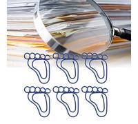BestAlice 100 Pcs Paper Clips, Cute Paper Clips Foot Shaped Paper Clips, Creative Metal Paper Clips, Colorfast Cute Appearance Portable for Office School Family(Blue)