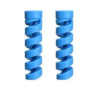 BestAlice 20 PCS Charger Cable Saver, Flexible Spiral Tube Wire Management Organizer Protective Cord Sleeve, Silicone Cable Wire Protector, Blue