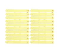 BestAlice 20 Pcs Livestock Blank Ear Tags, Cattle Ear Tags Pigs Identification Label, Yellow Tag with Pin, Precision Animal Ear Tags for Cattle Cow Pig Goat Sheep Dog