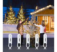 BestAlice 200 Pcs Christmas Light Clips Hooks, Christmas Gutter Clips, Christmas Shingle Clips Outdoor, All Purpose Holiday Light Clips for Roof Fence, White