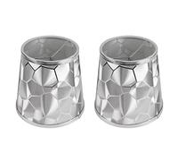 BestAlice 2Pcs Lamp Shades, Mini Lamp Shades, PVC Fabric Drum Lamp Shade Table Lamp Shade, E14 Bulb Lamp Holder Lampshade Modern Simple Style Table Bedside Wall Lamp Shade