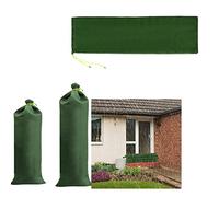 BestAlice 5 Pcs Sandbags for Flooding, 25x70cm Thickened Widen Long Canvas Sandbags Flood Water Barrier Sandbags with Ties, Reusable Sand Bags for Home Outdoor