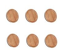 BestAlice 6 Pack Wooden Mason Jar Lids, 86mm Mason Jar Lids Regular Mouth Storage Canning Jar Lids, Jar Lids with Silicone Sealing Ring for Home Kitchen