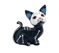 BestAlice Dog Figurine, Day of The Dead Standing Decoration for Home, Halloween Sugar Skull Decor, Day of The Dead Animal Ornament Statue Halloween Decoration (b)