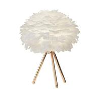 BestAlice Feather Lamp, Touch Switch Ostrich Feather Lamp, LED Decorative Atmosphere Light with Feathers, Feather LED Table Lamp Gold Desk Bed Night Light for Home Bedroom Office(Type 1)
