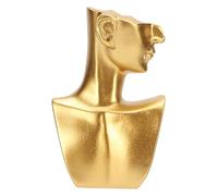 BestAlice Gold Jewelry Display Stand, Necklace Mannequin Display Stand, Resin Pendant Jewelry Organizer, Bust Earring Holder Organizer for Home Jewelry Shop