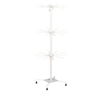 BestAlice Jewelry Rack, 3 Tier Rotating Jewelry Display Holder, Necklace Holder Rack Fashion Counter Jewelry Tree Stand, Adjustable Metal Jewelry Holder, White