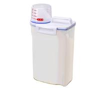 BestAlice Rice Storage Container, 2.5L Rice Container, 2kg Capacity Plastic Rice Dispenser Bin with Pour Spout, Airtight Food Storage Container for Rice Beans Grains Small Dry Food(Clear)