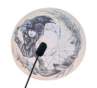 BestAlice Shaman Drum, 10 Inch Crow Pattern Handmade Shaman Drum With Drum Stick, Spiritual Instrument, Exquisite Look, Siberian Drum Spirit Music Symbol