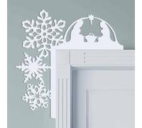 BestAlice Snowflake Christmas Decorations, Christmas Door Topper Indoor Ornament Corner Frame Decorative, Christmas Door Frame Decoration for Xmas Shelf Cabinet Home (Jesus)