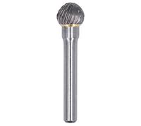 BestAlice Tungsten Carbide Rotary Burr Bit, Carbide Burr Rotary File, Metal File Die Grinder Bits Ball Shape Burrs File YG8 Alloy Double Cut Woodworking Carving Bit for Tool Manufacturing