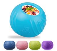 Bestalk Long-Lasting Dog Lick Toy, Wobbly Dog Enrichment Lick Bowl to Keep Dogs Busy, Interactive Stuffable Dog Treat Feeder for Boredom, Silicone Treat Dispensing Chew Toy(Light Blue,S)