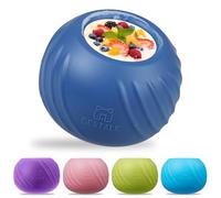 Bestalk Long-Lasting Dog Lick Toy, Wobbly Dog Enrichment Lick Bowl to Keep Dogs Busy, Interactive Stuffable Dog Treat Feeder for Boredom, Silicone Treat Dispensing Chew Toy(Dark Blue,S)