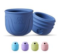 Bestalk Treat Dispenser Dog Toy, Topple Long-Lasting Interactive Puzzle Chew Toys for Dogs, Stuffable Dog Enrichment Frozen Lick Treat Toy for Boredom, BPA Free Silicone Fetch Catch Chew Toy