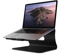 Bestand Laptop Stand, Aluminum Notebook Holder Riser Heat-Vent For MacBook Air/Pro, Dell, HP, Lenovo, Microsoft Surface, Samsung 11-16 inches Notebook (Black)