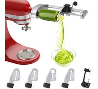 Bestand Spiralizer Attachment (5 Blades) Compatible with KitchenAid Stand Mixer, Comes with Peel, Core and Slice, Vegetable Slicer (Not KitchenAid Brand Spiralizer)