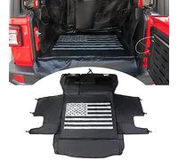 BESTAOO Dog Cargo Liner for Jeep, Waterproof Pet Dog Trunk Cargo Liner for 2007-2024 Jeep Wrangler JK JL 4-Door, Heavy Duty Oxford Nonslip Dog Trunk Cargo Protector Washable Dog Seat Cover (USA Flag)