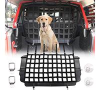 BESTAOO Pet Net Vehicle Safety Mesh Dog Barrier for Jeep Wrangler JK JL 2 Door 4-Door 2007-2024,Rear Seat Isolation Net,Easy to Install,Updated Version