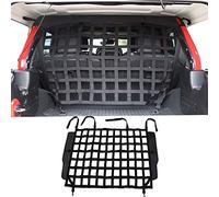 BESTAOO Pet Net Vehicle Safety Mesh Dog Barrier for Jeep Wrangler JK JL 4-Door 2007-2022, Fits Behind Rear Seat, Suitable for Medium, Large Pets, Easy to Install