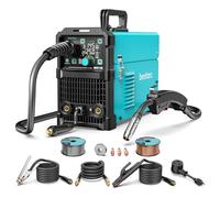 bestarc MIG Welder, MIG145 145Amps Gas MIG/Gasless Flux Core MIG/Lift TIG/Stick 3 in 1 MIG Welding Machine, MIG Welder 110V 220V with Digital Screen Display