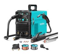 bestarc MIG Welder, MIG145 145Amps Gas MIG/Gasless Flux Core MIG/Lift TIG/Stick 3 in 1 MIG Welding Machine, MIG Welder 110V 220V with Digital Screen Display
