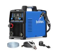 bestarc Plasma Cutter, [Blow Back Pilot Arc][Large LED][Air Sensor] 65A Non-HF CNC bestarc Plasma Cutter Machine 110V/220V Dual Voltage, 5/8" Clean Cut 1.18" Max Cut, Post Flow 2T/4T for Beginners DIY