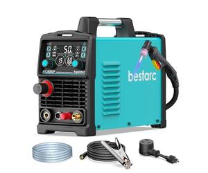 bestarc Plasma Cutter, Pilot Arc [Air Sensor Technology] 110/220V BTC500DP 10th Generation, 50Amps Screen Display Digital Plasma Cutting Machine (BTC500DP 10GEN 110/220V)