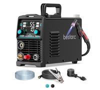 bestarc Plasma Cutter, [Pilot Arc][Large LED Display] 55A bestarc Plasma Cutter Machine 110/220V Dual Voltage, 5/8 Inch Clean Cut 3/4 Inch Max Cut, Post Flow Mesh Cut, 2T/4T for Beginners DIY, Black